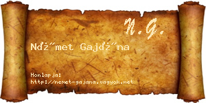 Német Gajána névjegykártya